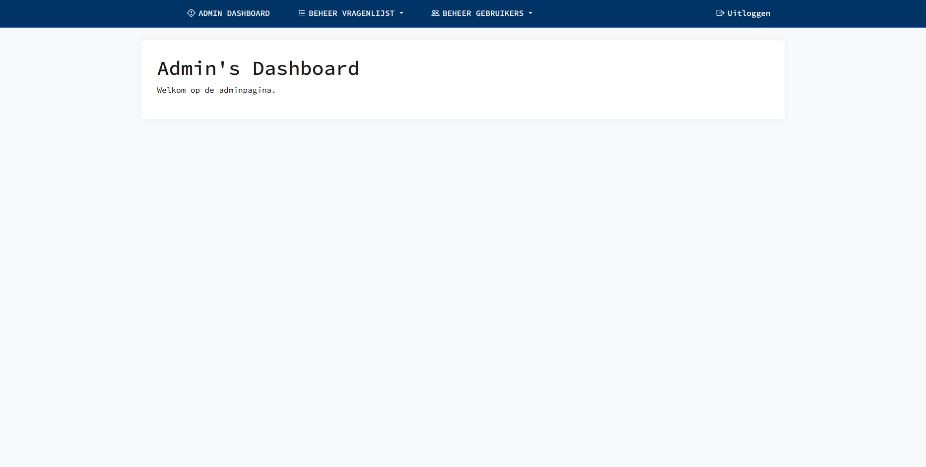 Admin overview